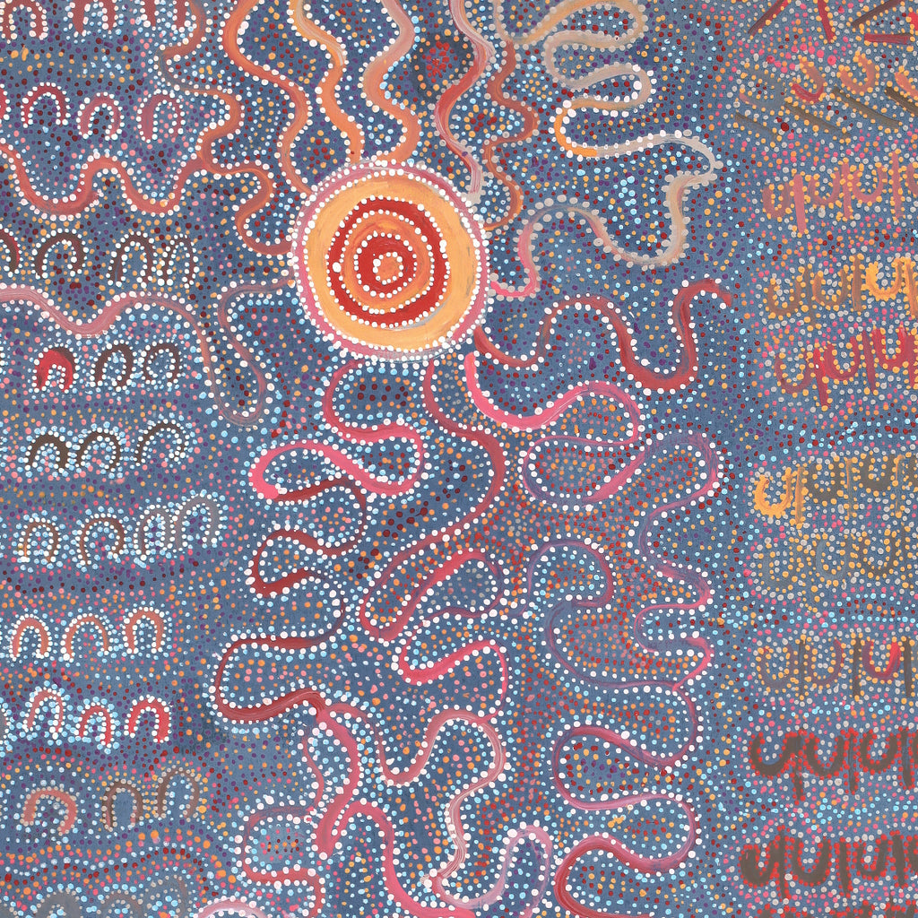 Aboriginal Artwork by Gayle Napangardi Gibson, Mina Mina Jukurrpa - Ngalyipi, 182x107cm
