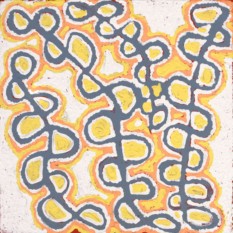 Aboriginal Artwork by Gayle Napangardi Gibson, Mina Mina Jukurrpa - Ngalyipi, 30x30cm