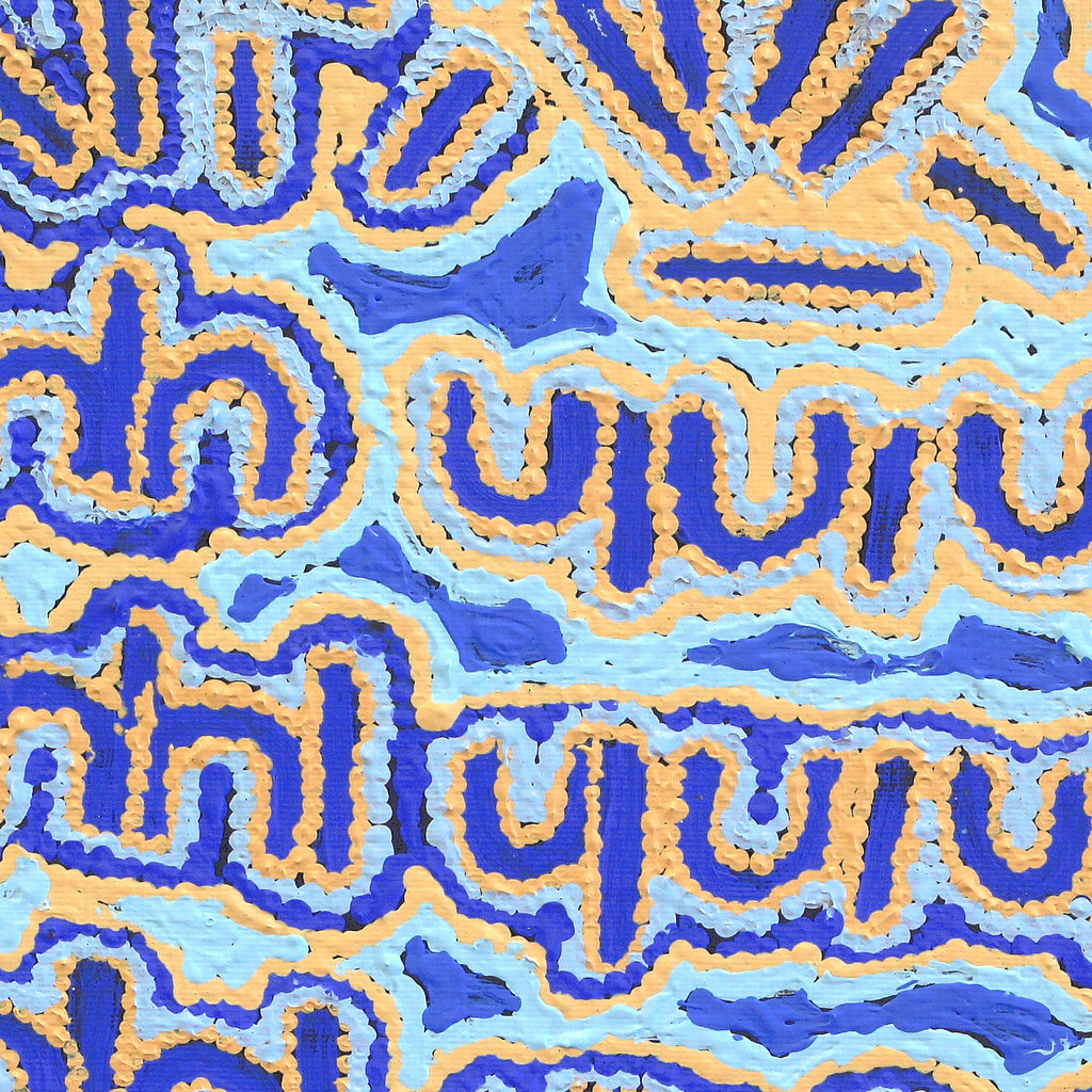 Aboriginal Artwork by Gayle Napangardi Gibson, Mina Mina Jukurrpa - Ngalyipi, 30x30cm