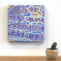 Aboriginal Artwork by Gayle Napangardi Gibson, Mina Mina Jukurrpa - Ngalyipi, 30x30cm