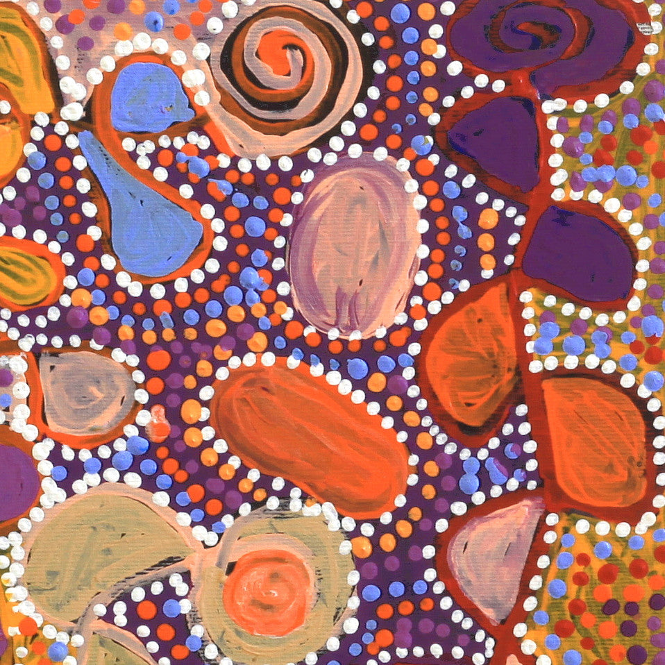 Aboriginal Artwork by Gayle Napangardi Gibson, Mina Mina Jukurrpa - Ngalyipi, 30x30cm