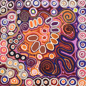 Aboriginal Artwork by Gayle Napangardi Gibson, Mina Mina Jukurrpa - Ngalyipi, 76x76cm - ART ARK®