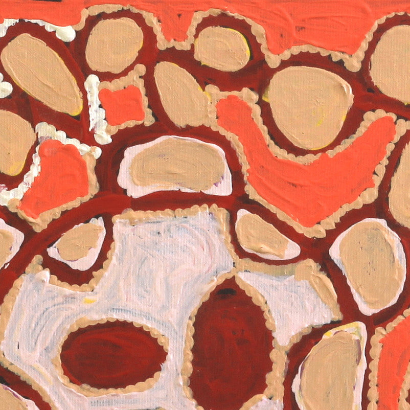 Aboriginal Artwork by Gayle Napangardi Gibson, Mina Mina Jukurrpa - Ngalyipi, 30x30cm