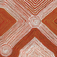 Aboriginal Artwork by Geraldine Nangala Gallagher, Yankirri Jukurrpa (Emu Dreaming) - Ngarlikurlangu, 122x76cm