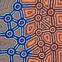 Aboriginal Artwork by Geraldine Nangala Gallagher, Yankirri Jukurrpa (Emu Dreaming) - Ngarlikurlangu, 30x30cm
