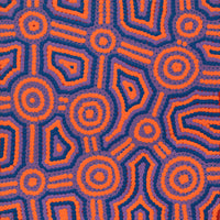 Aboriginal Artwork by Geraldine Nangala Gallagher, Yankirri Jukurrpa (Emu Dreaming) - Ngarlikurlangu, 30x30cm