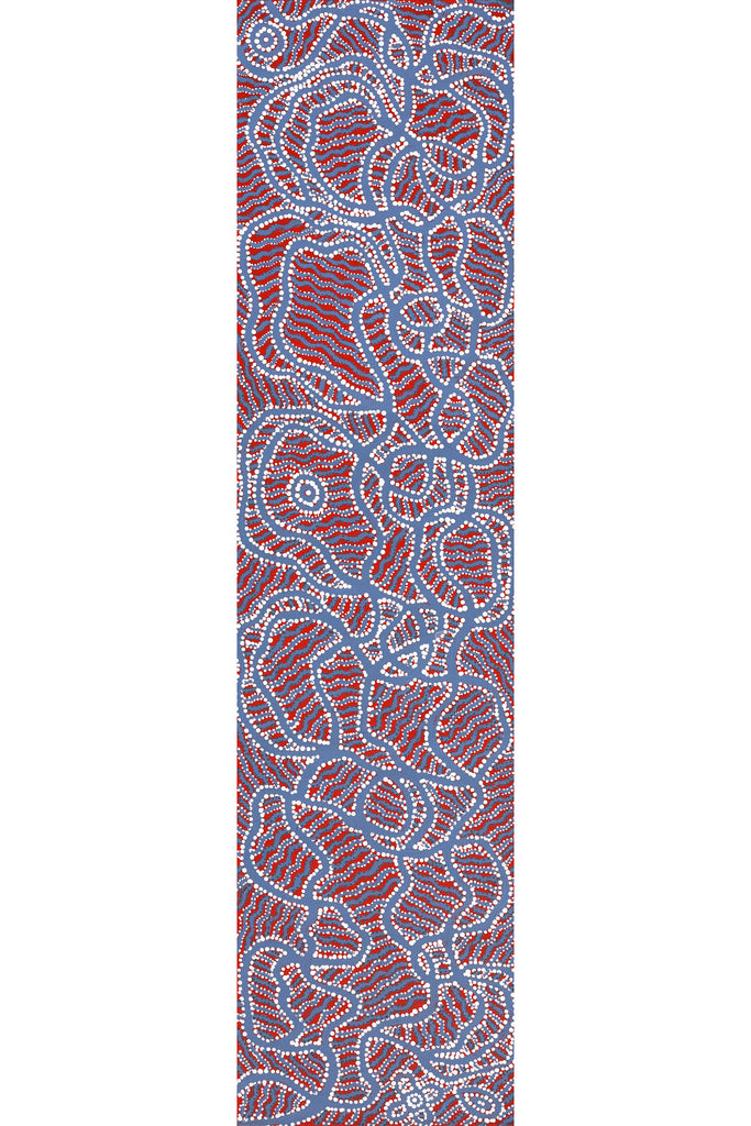 Aboriginal Artwork by Geraldine Napangardi Granites, Ngalyipi Jukurrpa (Snake Vine Dreaming) - Yanjirlpiri, 122x30cm