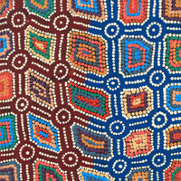 Aboriginal Artwork by Geraldine Nangala Gallagher, Yankirri Jukurrpa (Emu Dreaming) - Ngarlikurlangu, 30x30cm