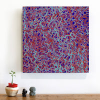 Aboriginal Artwork by Geraldine Napangardi Granites, Snake Vine Dreaming - Yanjirlpiri, 46x46cm