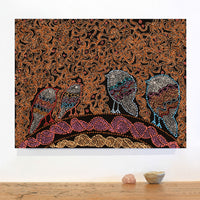 Aboriginal Artwork by Geraldine Napangardi Granites, Ngalyipi Jukurrpa (Snake Vine Dreaming) - Purturlu, 61x46cm