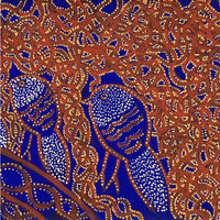 Aboriginal Artwork by Geraldine Napangardi Granites, Ngalyipi Jukurrpa (Snake Vine Dreaming) - Purturlu, 91x30cm