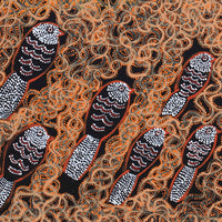 Aboriginal Artwork by Geraldine Napangardi Granites, Ngalyipi Jukurrpa (Snake Vine Dreaming) - Purturlu, 91x46cm