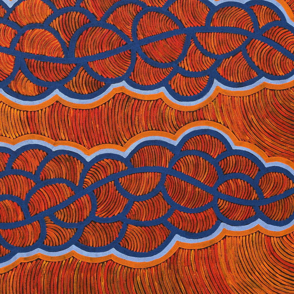 Aboriginal Artwork by Geraldine Napurrurla Langdon, Ngurlu Jukurrpa (Native Seed Dreaming), 76x61cm - ART ARK®