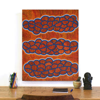 Aboriginal Artwork by Geraldine Napurrurla Langdon, Ngurlu Jukurrpa (Native Seed Dreaming), 76x61cm