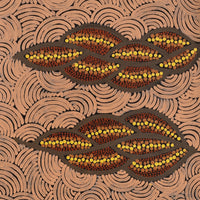 Aboriginal Artwork by Geraldine Napurrurla Langdon, Ngurlu Jukurrpa (Native Seed Dreaming), 91x30cm