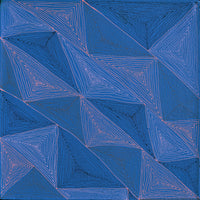 Aboriginal Artwork by Geraldine Napurrurla Wilson, Yawakiyi Jukurrpa (Native Currant Dreaming), 46x46cm