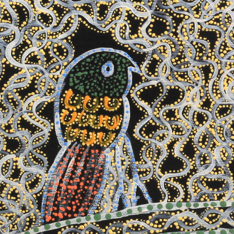 Aboriginal Artwork by Geraldine Napangardi Granites, Jurlpu kuja kalu nyinami Yurntumu-wana, 30x30cm