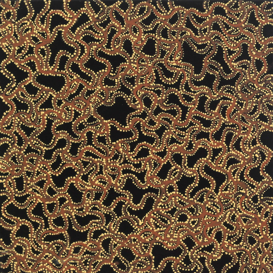 Aboriginal Artwork by Geraldine Napangardi Granites, Ngalyipi Jukurrpa (Snake Vine Dreaming) - Yanjirlpiri, 30x30cm