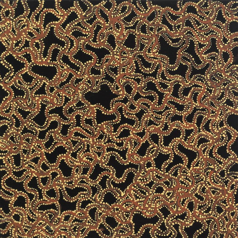 Aboriginal Artwork by Geraldine Napangardi Granites, Ngalyipi Jukurrpa (Snake Vine Dreaming) - Yanjirlpiri, 30x30cm