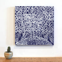 Aboriginal Artwork by Geraldine Napangardi Granites, Jurlpu kuja kalu nyinami Yurntumu-wana, 46x46cm