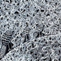 Aboriginal Artwork by Geraldine Napangardi Granites, Jurlpu kuja kalu nyinami Yurntumu-wana, 61x30cm