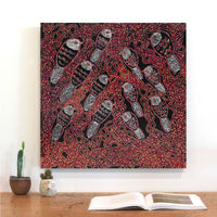 Aboriginal Artwork by Geraldine Napangardi Granites, Ngalyipi Jukurrpa (Snake Vine Dreaming) - Purturlu, 61x61cm