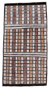 Aboriginal Artwork by Gitjaki Munuŋgurr, Djapu Design, 103x55cm Bark - ART ARK®