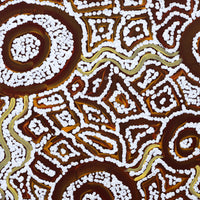 Aboriginal Art by Glen Jampijinpa Martin, Janganpa Jukurrpa (Brush-tail Possum Dreaming) - Mawurrji, 30x30cm - ART ARK®