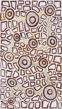 Aboriginal Artwork by Glen Jampijinpa Martin, Janganpa Jukurrpa - Mawurrji, 107x61cm