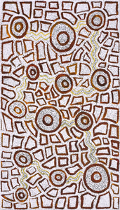 Aboriginal Artwork by Glen Jampijinpa Martin, Janganpa Jukurrpa - Mawurrji, 107x61cm - ART ARK®