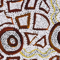 Aboriginal Artwork by Glen Jampijinpa Martin, Janganpa Jukurrpa - Mawurrji, 107x61cm