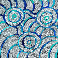 Aboriginal Artwork by Glen Jampijinpa Martin, Janganpa Jukurrpa (Brush-tail Possum Dreaming)- Mawurrji, 91x46cm