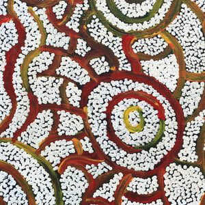 Aboriginal Artwork by Glen Jampijinpa Martin, Janganpa Jukurrpa (Brush-tail Possum Dreaming) - Mawurrji, 30x30cm - ART ARK®