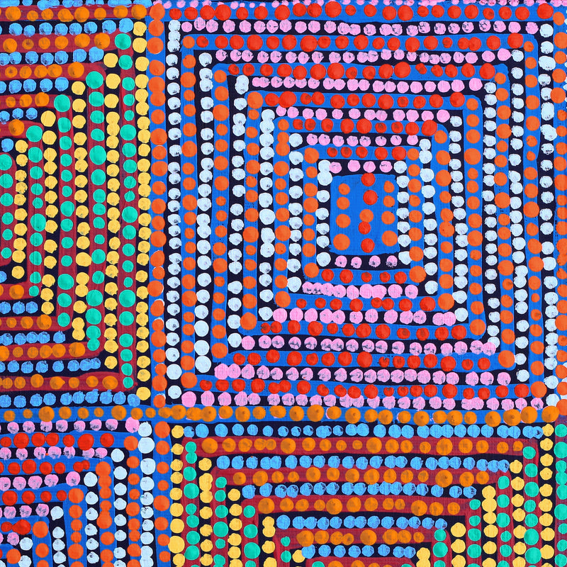 Aboriginal Artwork by Gloria Napangardi Gill, Lukarrara Jukurrpa, 30x30cm