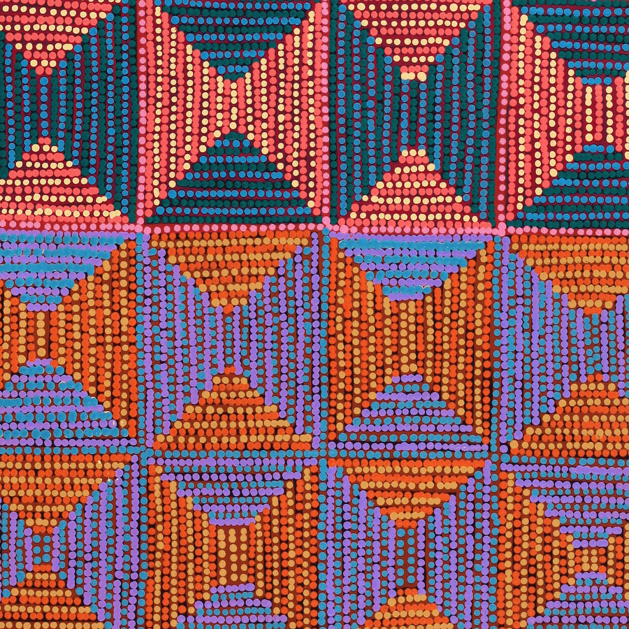 Aboriginal Artwork by Gloria Napangardi Gill, Lukarrara Jukurrpa, 122x76cm