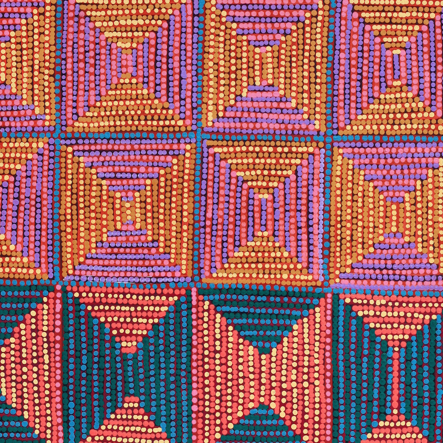 Aboriginal Artwork by Gloria Napangardi Gill, Lukarrara Jukurrpa, 122x76cm
