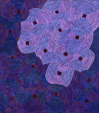 Aboriginal Artwork by Gloria Napangardi Gill, Lukarrara Jukurrpa, 122x107cm