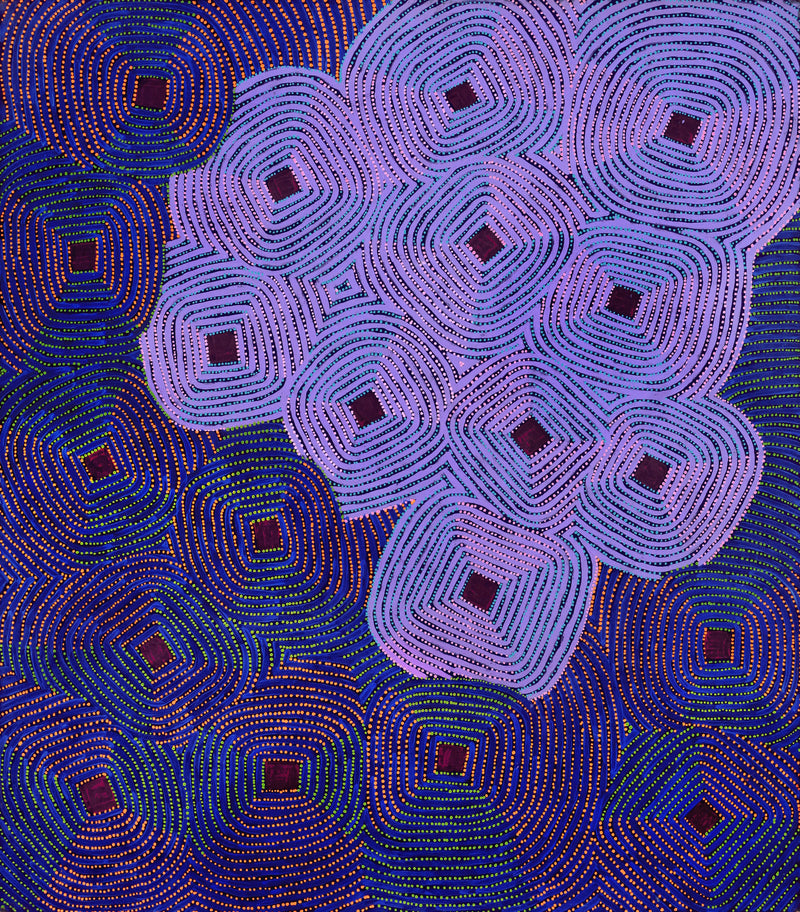 Aboriginal Artwork by Gloria Napangardi Gill, Lukarrara Jukurrpa, 122x107cm