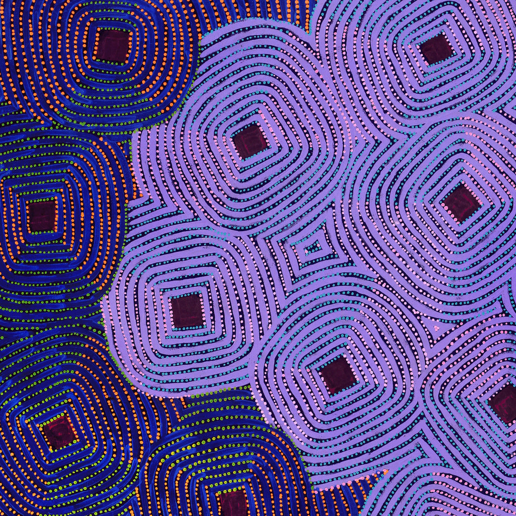Aboriginal Artwork by Gloria Napangardi Gill, Lukarrara Jukurrpa, 122x107cm