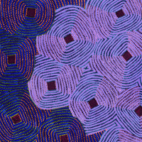 Aboriginal Artwork by Gloria Napangardi Gill, Lukarrara Jukurrpa, 122x107cm