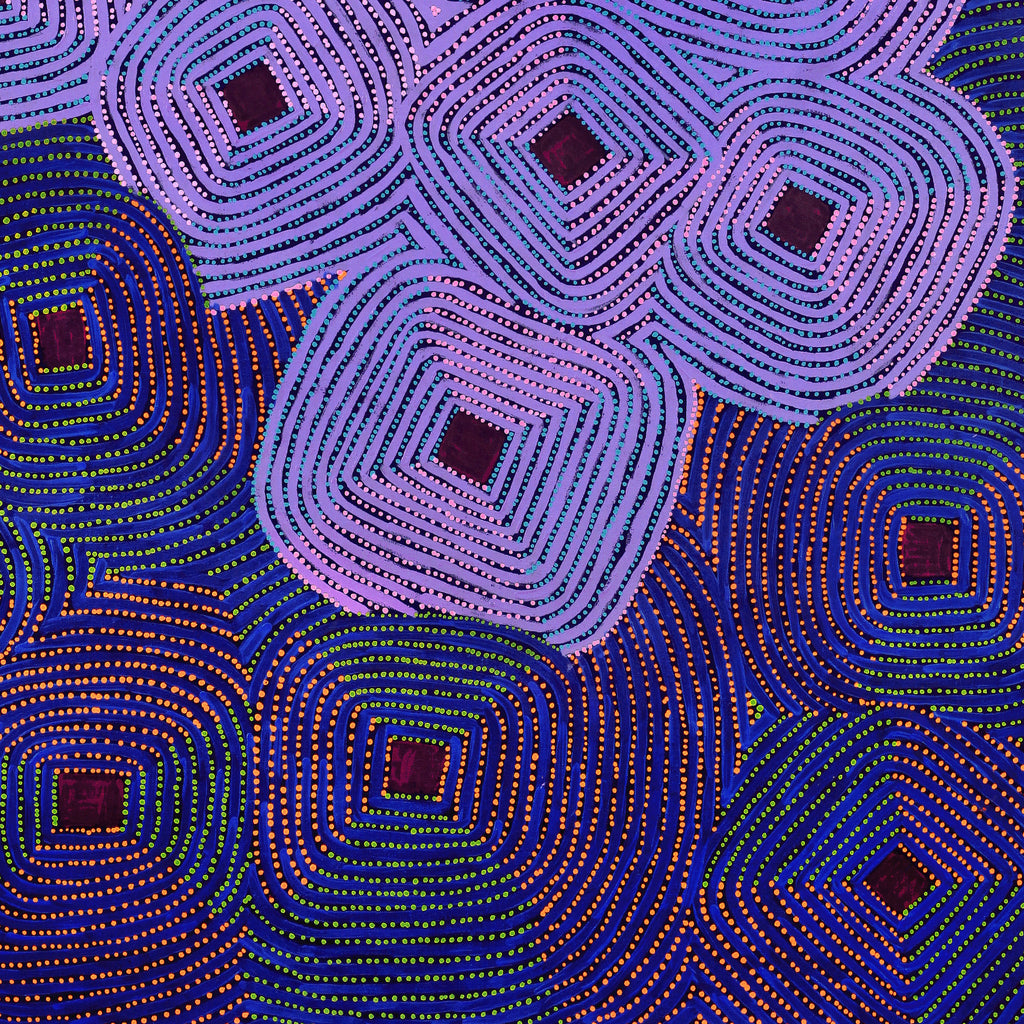 Aboriginal Artwork by Gloria Napangardi Gill, Lukarrara Jukurrpa, 122x107cm