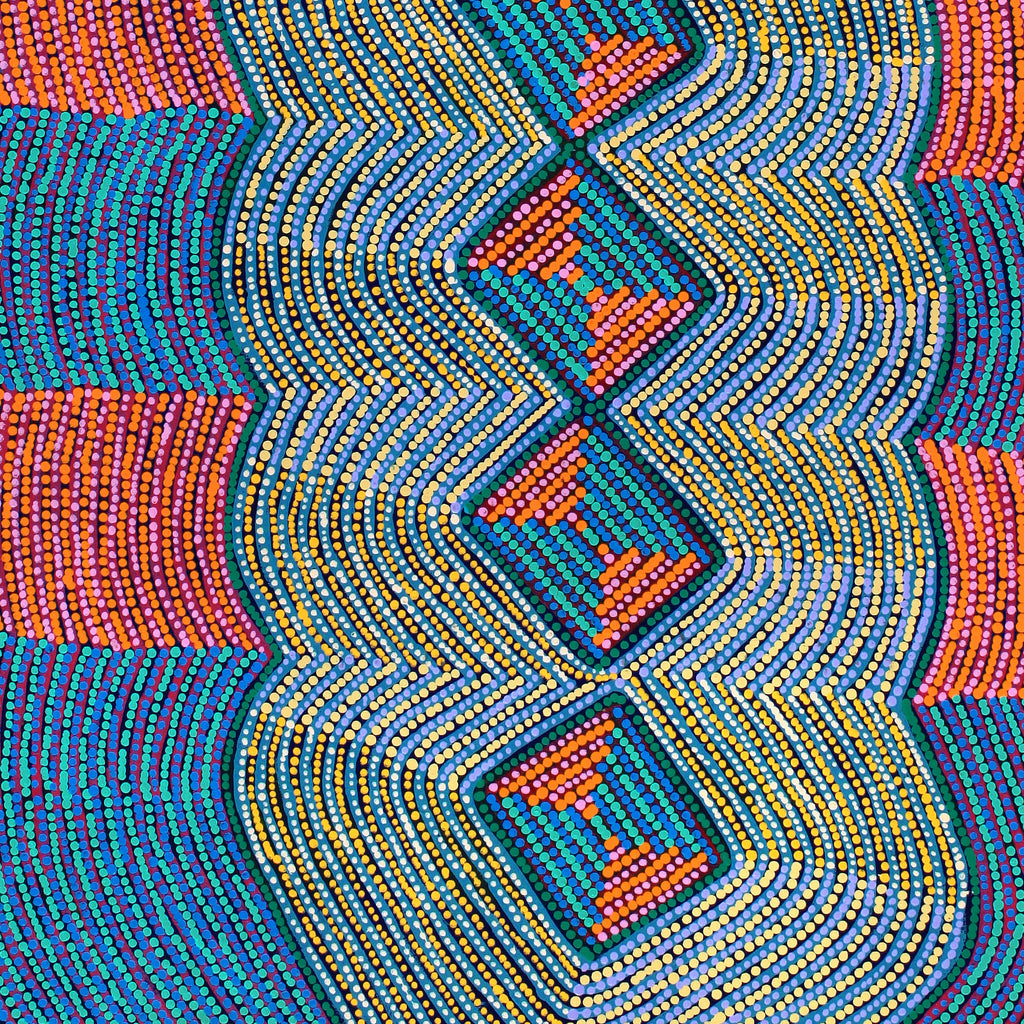 Aboriginal Artwork by Gloria Napangardi Gill, Lukarrara Jukurrpa, 122x76cm