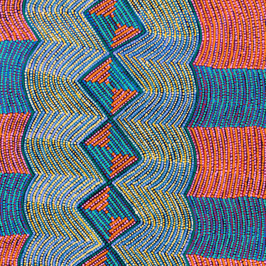 Aboriginal Artwork by Gloria Napangardi Gill, Lukarrara Jukurrpa, 122x76cm