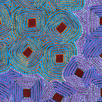 Aboriginal Artwork by Gloria Napangardi Gill, Lukarrara Jukurrpa, 152x76cm