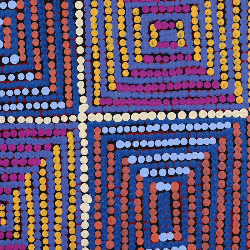 Aboriginal Artwork by Gloria Napangardi Gill, Lukarrara Jukurrpa, 30x30cm