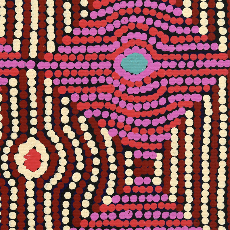 Aboriginal Artwork by Gloria Napangardi Gill, Lukarrara Jukurrpa, 30x30cm