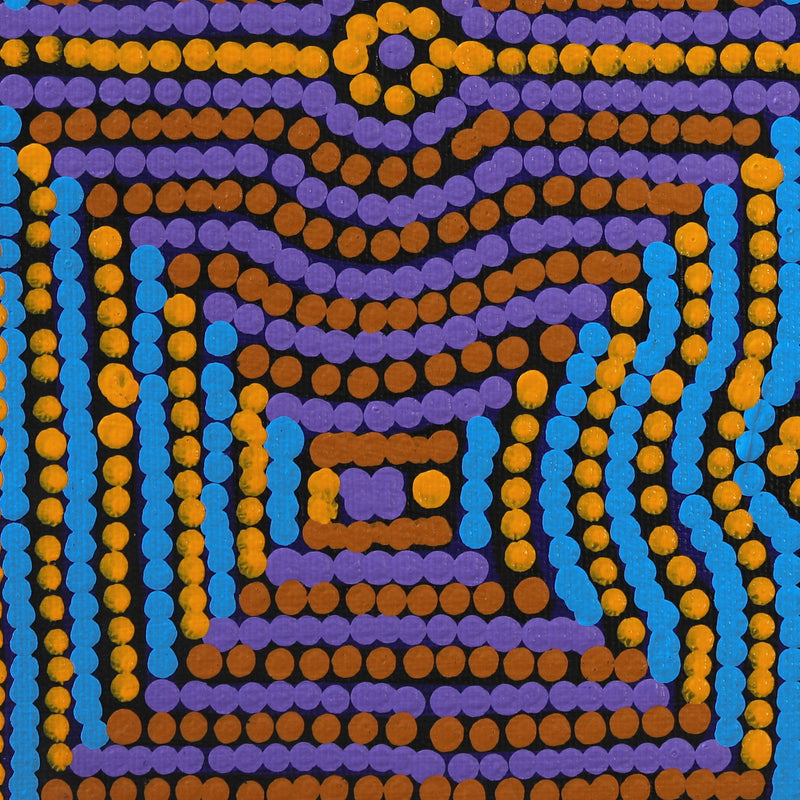 Aboriginal Artwork by Gloria Napangardi Gill, Lukarrara Jukurrpa, 30x30cm