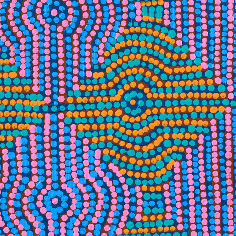 Aboriginal Artwork by Gloria Napangardi Gill, Lukarrara Jukurrpa, 30x30cm