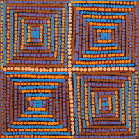 Aboriginal Artwork by Gloria Napangardi Gill, Lukarrara Jukurrpa, 30x30cm