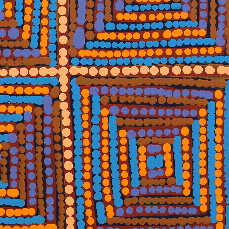 Aboriginal Artwork by Gloria Napangardi Gill, Lukarrara Jukurrpa, 30x30cm